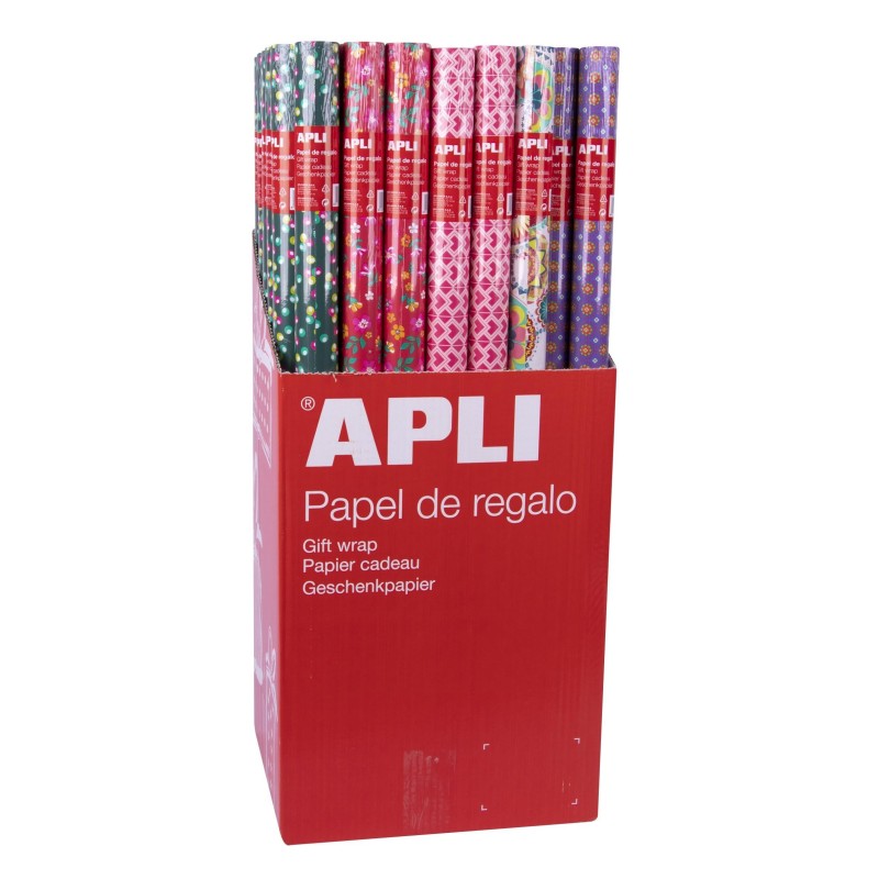 Apli Expositor de 55 Rollos de Papel Regalo Tendance - 11 Rollos por 