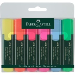 Faber-Castell Textliner 48 Pack de 6 Marcadores Fluorescentes - Punta