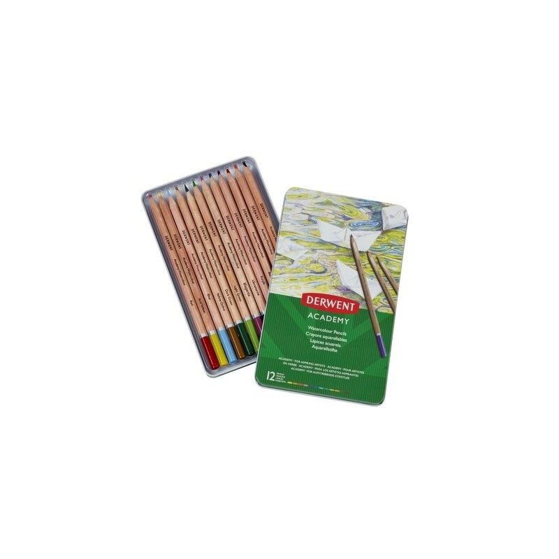 Derwent Academy Pack de 12 Lapices Acuarelables - Flexibilidad de la 