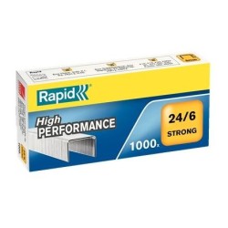 Rapid Strong Caja de 1000 Grapas 24/6 - Hasta 30 Hojas - Alambre Refo