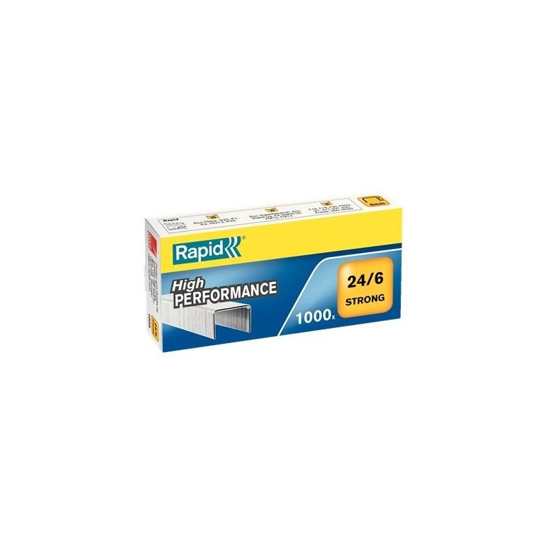 Rapid Strong Caja de 1000 Grapas 24/6 - Hasta 30 Hojas - Alambre Refo