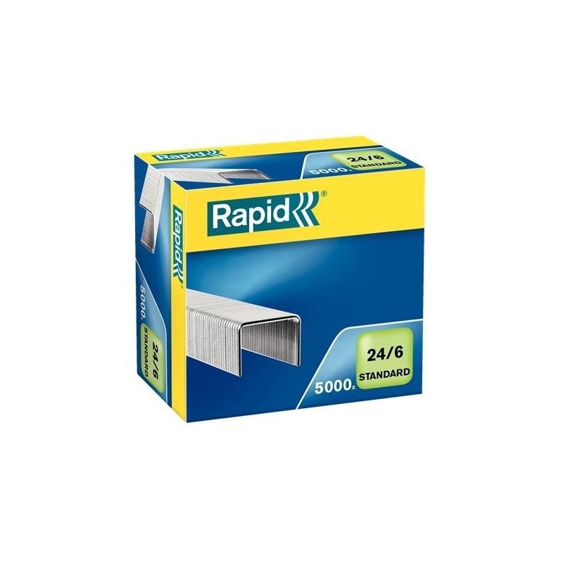 Rapid Confort Caja de 5000 Grapas 24/6 - Hasta 20 Hojas - Alambre Fle