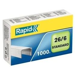 Rapid Confort Caja de 1000 Grapas 26/6 - Hasta 20 Hojas - Alambre Fle