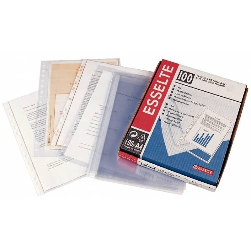 Esselte Funda Porta Documentos Folio PVC Liso Calidad Estandar Multit