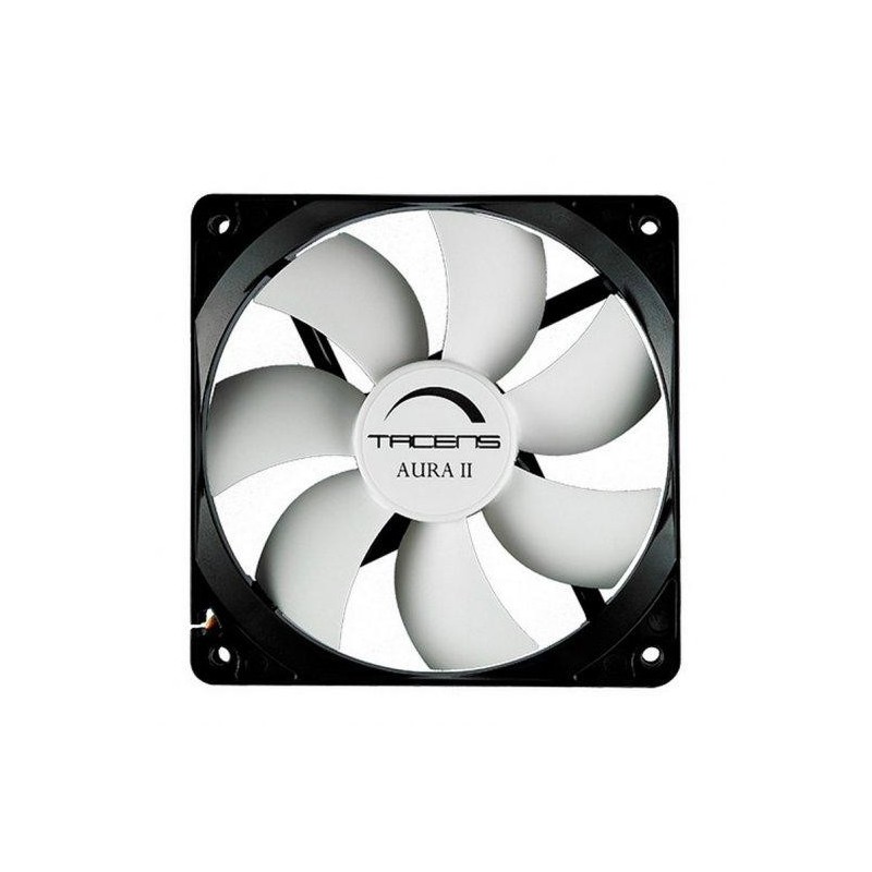 Tacens Aura II Ventilador 80mm - Carcasa Negra, Aspas Blancas - Veloc