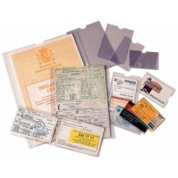 Esselte Pack de 100 Portacarnets Tama&ntilde;o 108x160mm - Transparente Aca