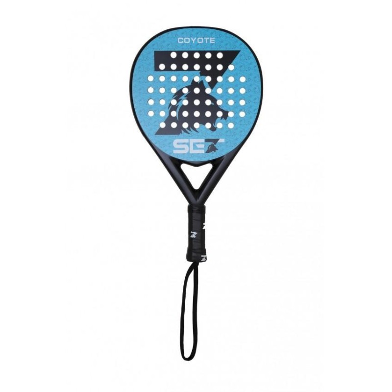 Set Coyote Pala de Padel - Forma Redonda - Marco y Cara 100% Fibra de