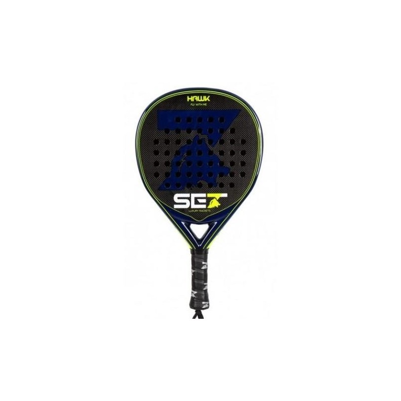 Set Hawk Pala de Padel - Forma Lagrima - Marco 100% Carbono - Cara 10