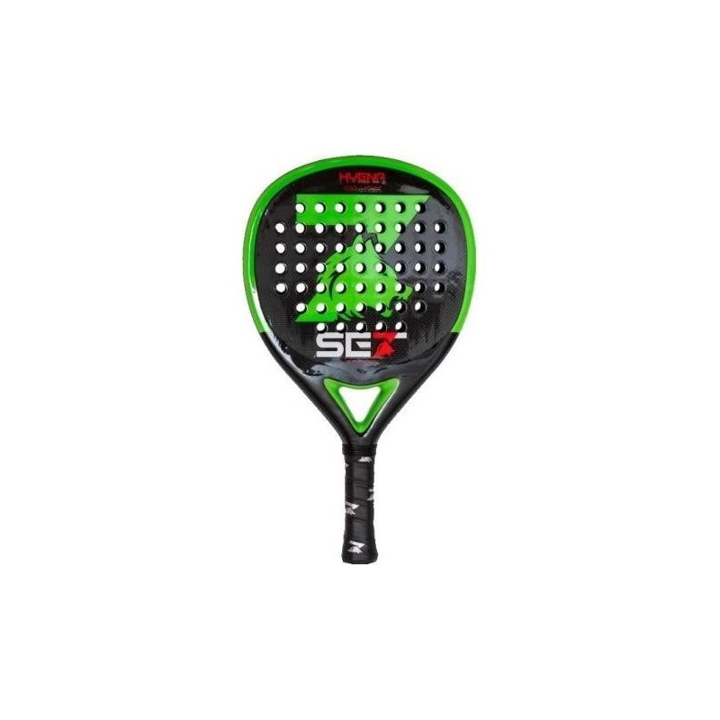 Set Hyena Pala de Padel - Forma Redonda - Marco 100% Carbono - Cara 1