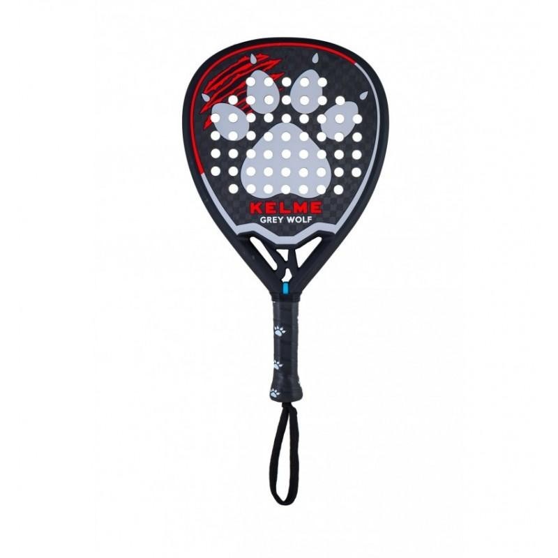 Kelme Grey Wolf Pala de Padel - Forma Hibrida Lagrima - Marco y Cara 