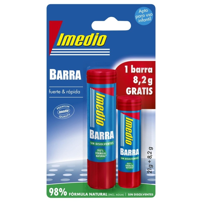 Imedio Pack de 2 Barras de Pegamento 1x 21grs + 1x 8.2grs - Sin Disol