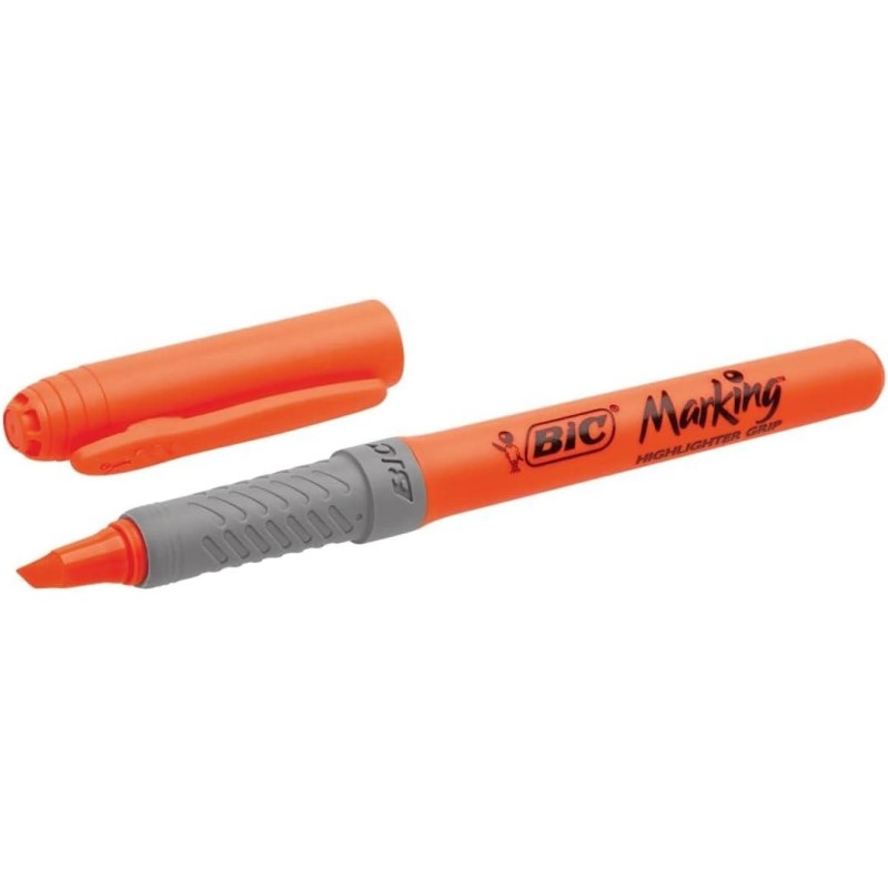 Bic Highlighter Grip Marcador Fluorescente - Punta Biselada - Trazo e