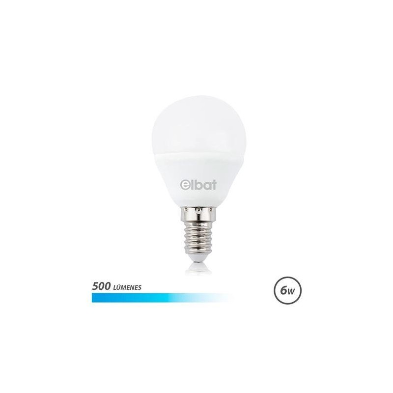 Elbat Bombilla LED G45 6W 500LM E14 Luz Fria - Ahorro de Energia - La