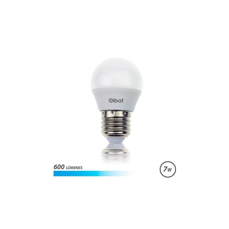 Elbat Bombilla LED G45 7W 600LM E27 Luz Fria - Ahorro de Energia - La