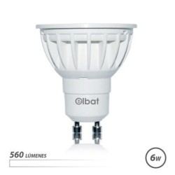 Elbat Bombilla LED GU10 6W 560LM Luz Blanca - Ahorro Energetico - Lar