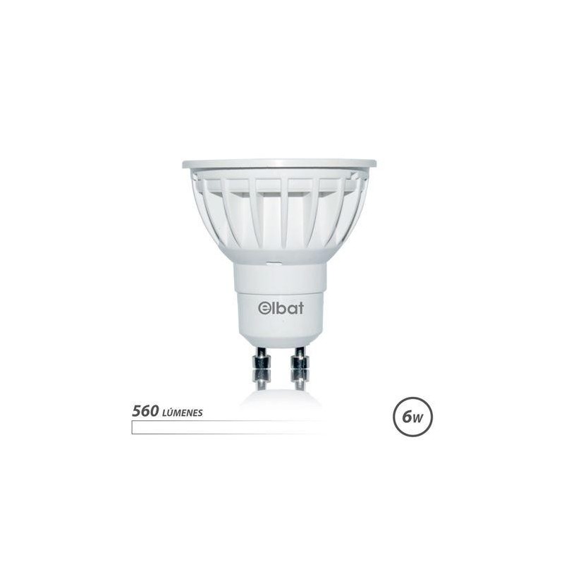 Elbat Bombilla LED GU10 6W 560LM Luz Blanca - Ahorro Energetico - Lar