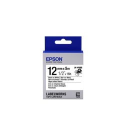 Epson Nastro fondo Bianco per testo Nero Iron On 12/5 LK-4WBQ