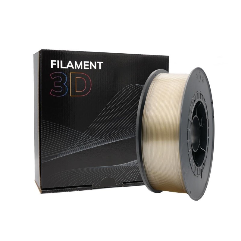 Filamento 3D PETG - Diametro 1.75mm - Bobina 1kg - Color Transparente