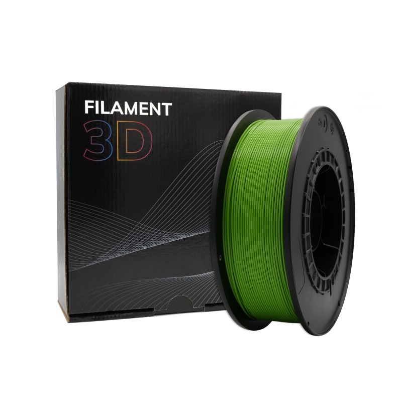 Filamento 3D PLA - Diametro 1.75mm - Bobina 1kg - Color Verde Manzana