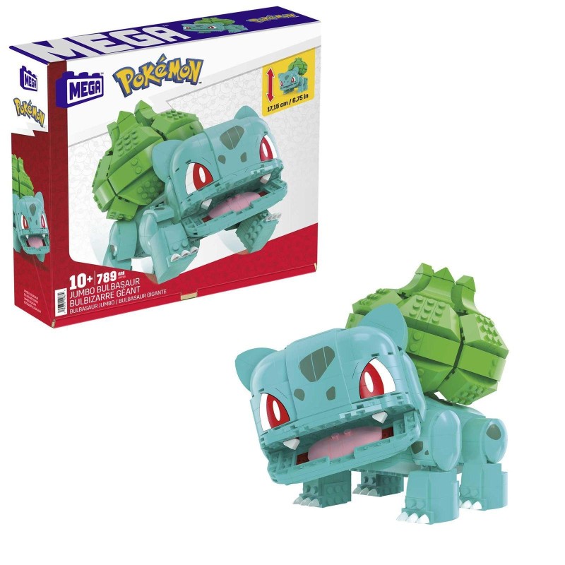 Mattel Mega Construx Wonder Builders Pokemon Bulbasaur Jumbo - Figura