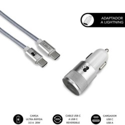 Subblim Cargador Coche Dual PD20W+QC3.0+C to C/Lightning cable - 20W 