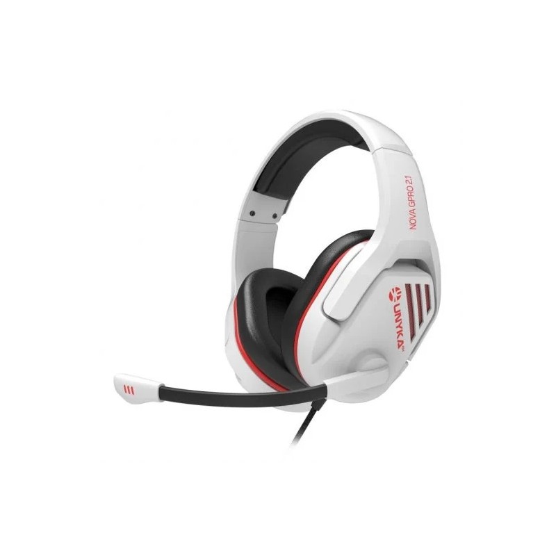 Unykach Gaming Nova Gpro White 2.1 Auriculares con Microfono Ajustabl