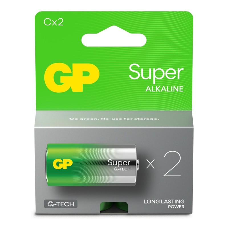 GP Super Alkaline Batterie C Baby 1,5V 2er Blister