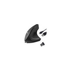 TUCANO MOUSE ERGONOMICO WIRELESS RICARICABILE,6 TASTI, NERO