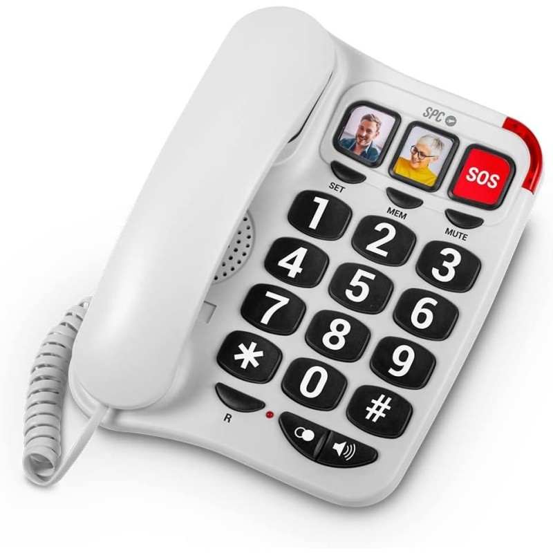 SPC Telefono Fijo para Personas Mayores - Teclas XXL - Llamadas con u