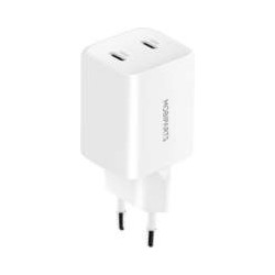 Mobiparts GaN Wall Charger Dual USB-C 35W Wit