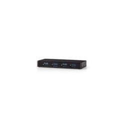 Nedis UHUBU3420BK interface hub USB 3.2 Gen 1 (3.1 Gen 1) Micro-B Zwa