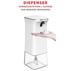 DISPENSER AUTOMATICO MANI E SAPONE 280ML CON SENSORE PIR GEL-DISPVT86