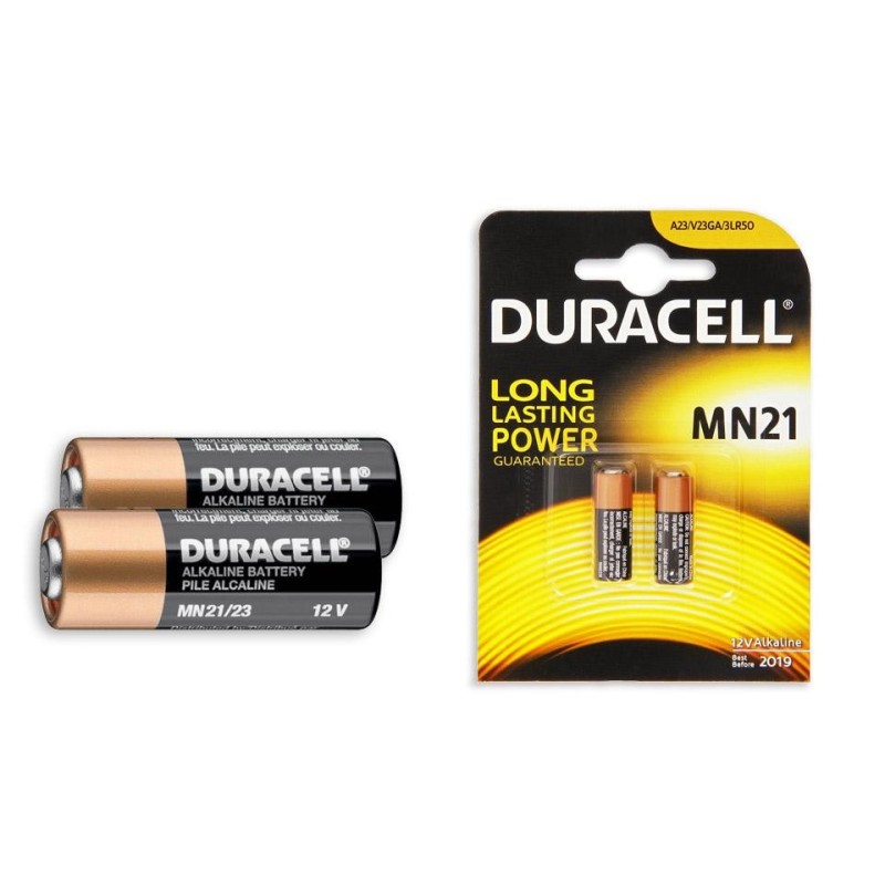 DURACELL PILA PER ALLARMI PER AUTOVEICOLI 12V PACCO DA 2 PZ MN21 A23