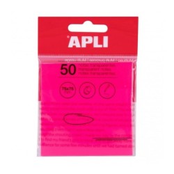 Apli Notas Adhesivas Transparentes Bloc 50 Hojas 75x75mm - Para Anota