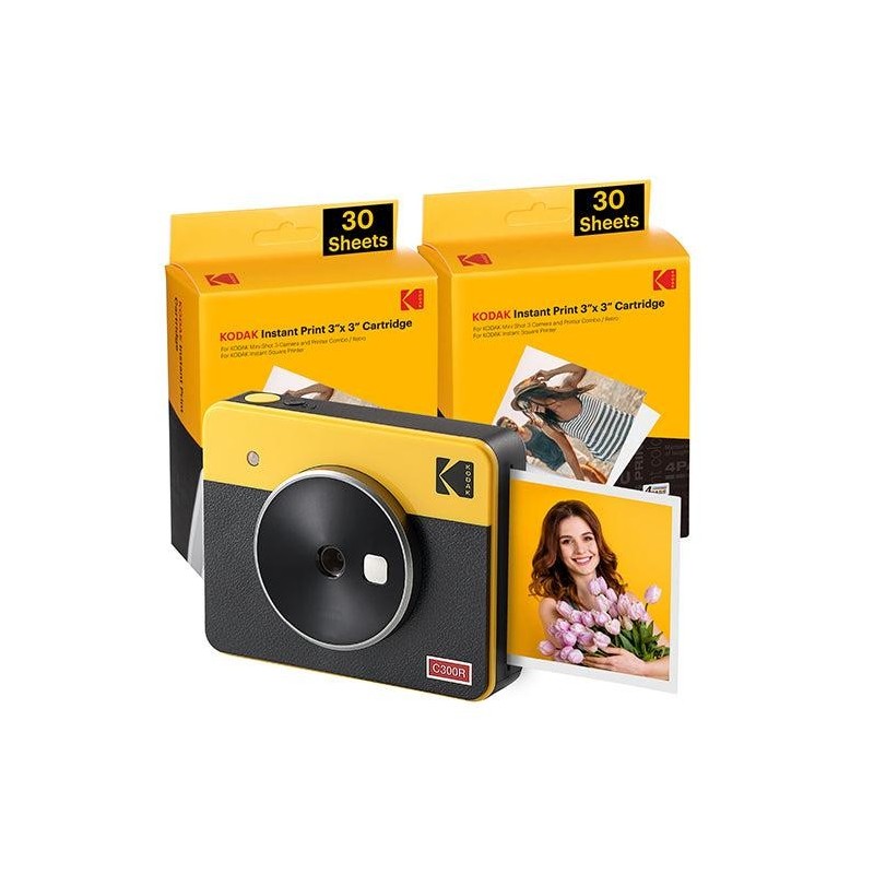 KODAK MINI SHOT 3 RETRO C300RY60 PORTABLE INSTANT CAMERA AND PHOTO PR