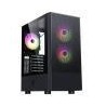 CASE ITEK M.TOWER &quot;SIISBE 3.0&quot; GAMING USB3, 3*12cm fan ARGB, Trasp Wi