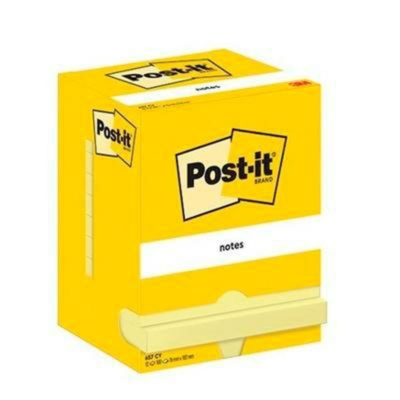 Note Adesive Post-it 657 Giallo 12 Pezzi 76 x 102 mm