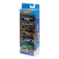 Set di 5 Macchine Hot Wheels 1806 Multicolore Arancio