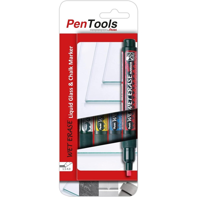 Pentel Kreidemarker Wet Erase 1.5 - 4.0 mm Mehrfarbig