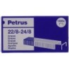 Petrus Caja de 1000 Grapas 22/8-24/8 Cobreadas - Hasta 40 Hojas - Pat