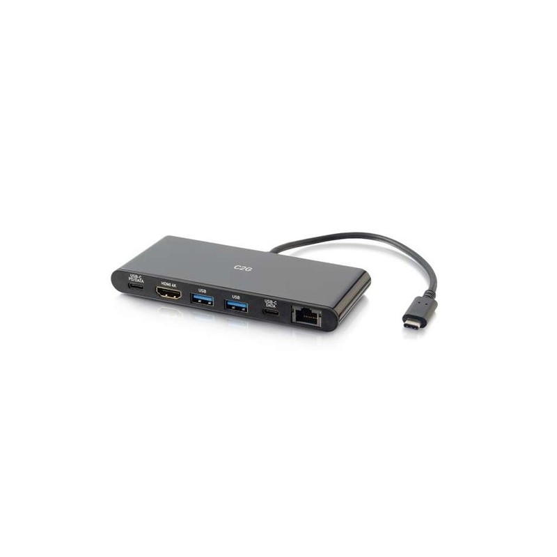 C2G Docking Station USB-C con HDMI 4K Ethernet USB e Power Delivery