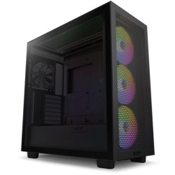 NZXT H7 Flow Black RGB Midi Tower ATX Gaming Geh&auml;use schwarz mit Gla