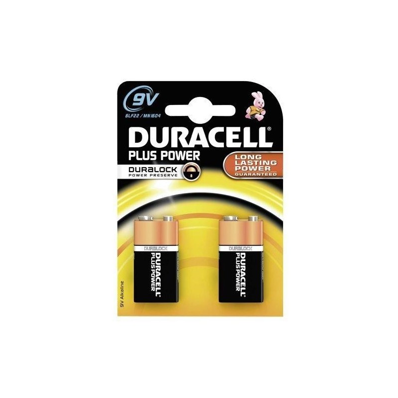 DURACELL PLUS POWER PILA 9V 2PZ MN1604B2