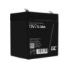 Green Cell AGM VRLA 12V 5.3Ah maintenance-free battery for the alarm 