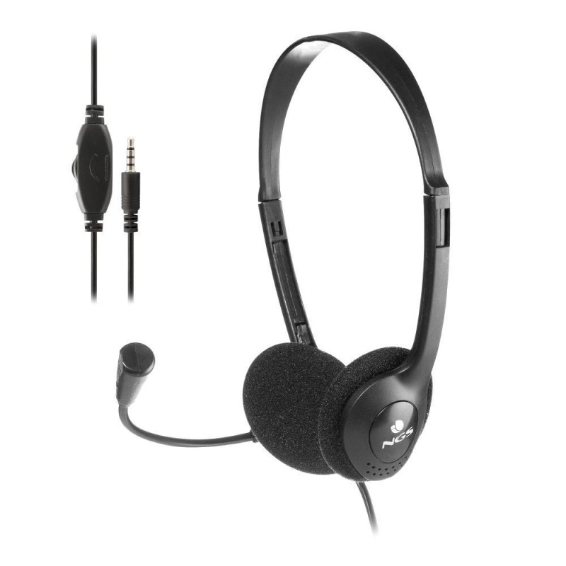 NGS Auriculares con Cable para Portatil - Microfono Ajustable - Diade