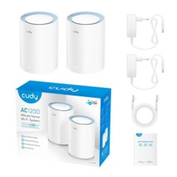 Cudy M1200 Pack de 2 Sistemas WiFi Mesh AC1200 Dual Band - 867Mbps en