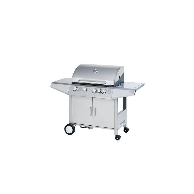 Muvip Barbacoa Gas Inox 5 Fuegos - Estructura Acero Inoxidable - 4 Fu