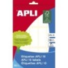 Apli Etiquetas 10 Blancas 20.0 x 50.0mm 10 Hojas