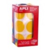 Apli Gomets XL Redondos &Oslash; 33mm Amarillo Adhesivo Permanente - 59 Hoj