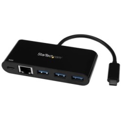 StarTech.com Hub USB-C a 3 porte con Gigabit Ethernet e 60W di alimen